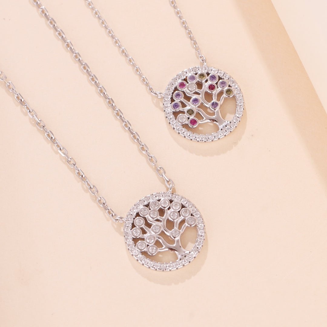 Collier Arbre de Vie Argent 925 avec Zircon - Biloria