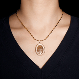Collier Arbre de Vie en Laiton Doré avec Zircon - Biloria