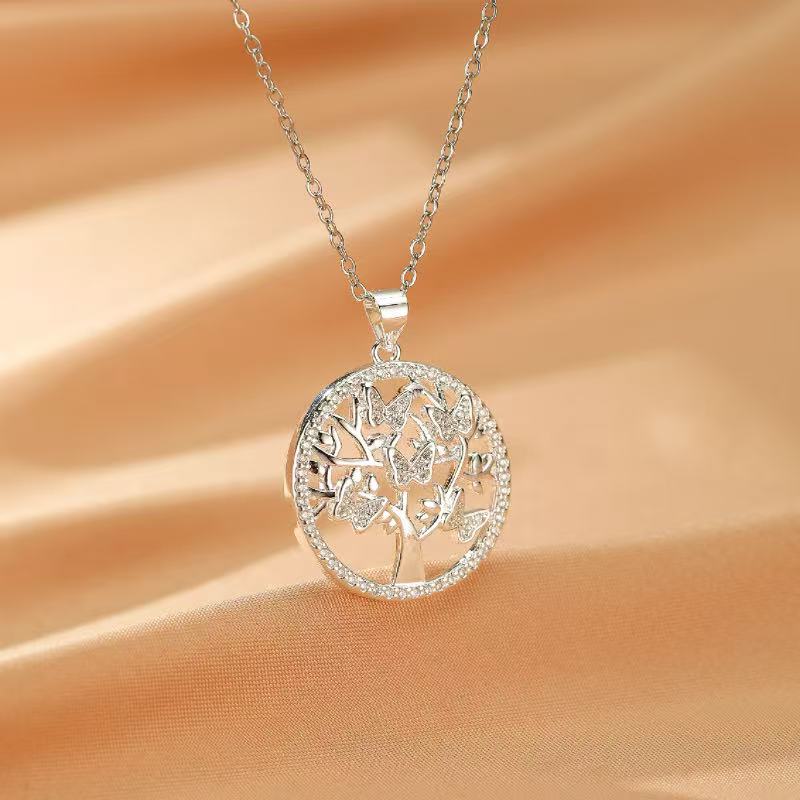 Collier Arbre de Vie Essence Ailée avec Zircons - Biloria