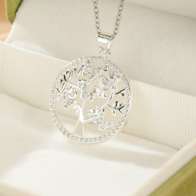 Collier Arbre de Vie Essence Ailée avec Zircons - Biloria