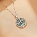 Collier Arbre de Vie Malachite – Racines Sacrées, Argent 925 - Biloria