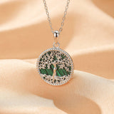 Collier Arbre de Vie Malachite – Racines Sacrées, Argent 925 - Biloria