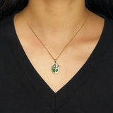 Collier Arbre de Vie Malachite – Racines Sacrées, Argent 925 - Biloria