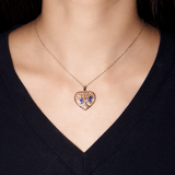 Collier Arbre de Vie Papillon Bleu Argent 925 – Cadeau Femme - Biloria