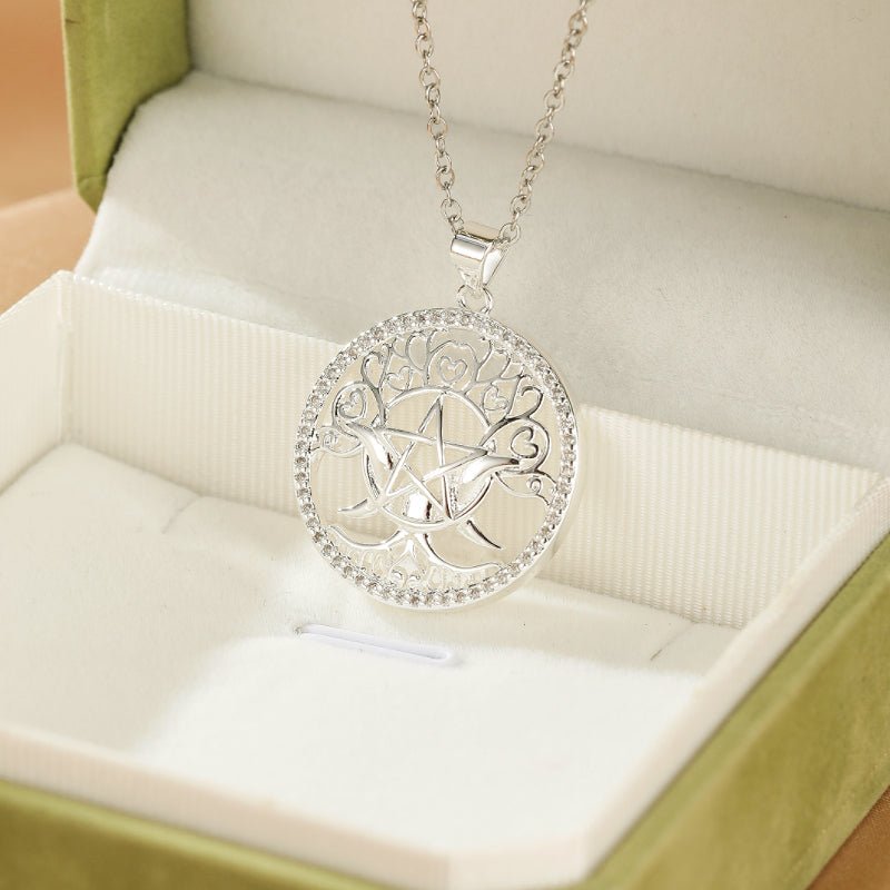 Collier Arbre de Vie Zircon Acier Inoxydable – Harmonie et Protection - Biloria