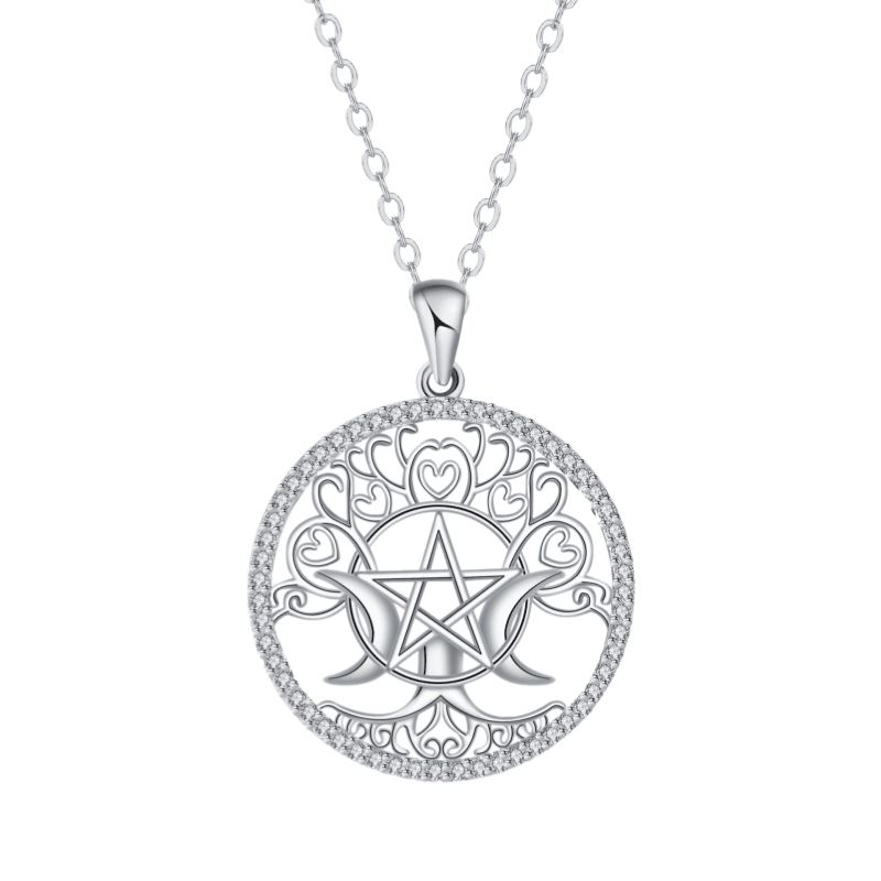 Collier Arbre de Vie Zircon Acier Inoxydable – Harmonie et Protection - Biloria