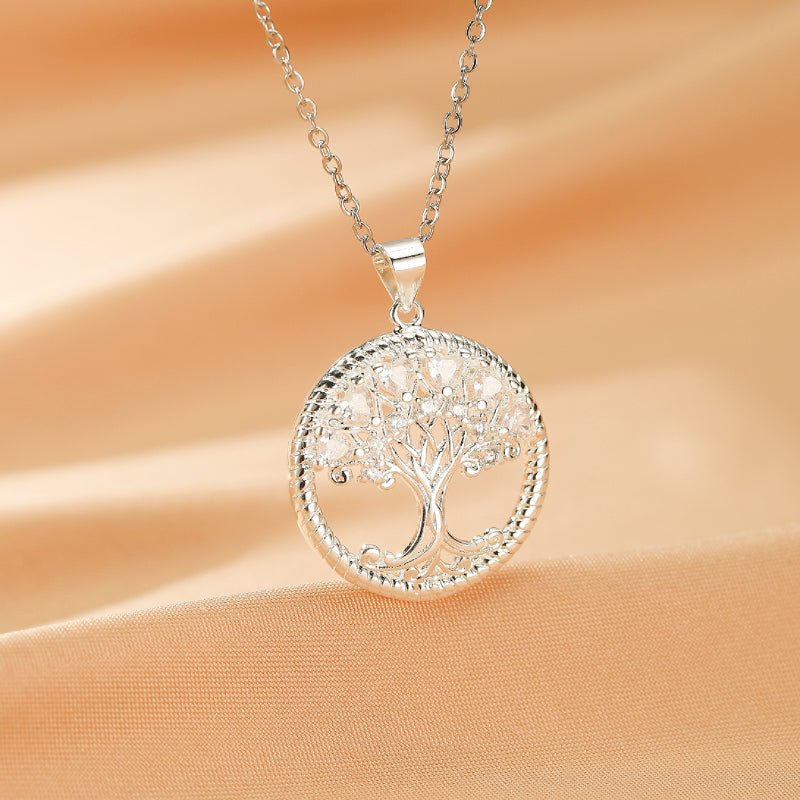 Collier Arbre de Vie – Zircon Étincelant - Biloria