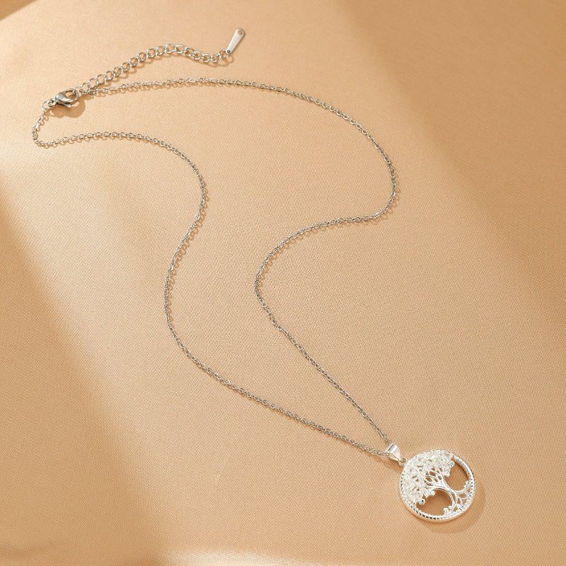 Collier Arbre de Vie – Zircon Étincelant - Biloria