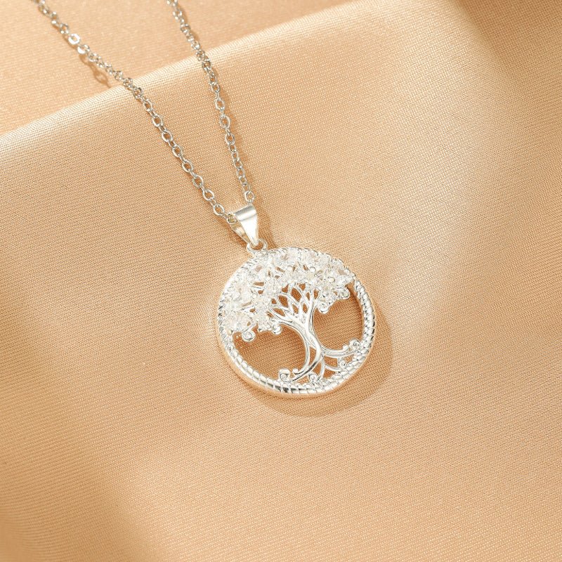 Collier Arbre de Vie – Zircon Étincelant - Biloria