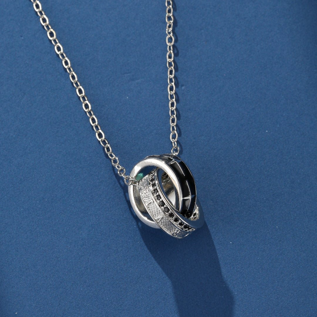 Collier Argent 925 Homme Infini Cercle Étoiles Zircons - Biloria