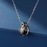 Collier Argent 925 Homme Infini Cercle Étoiles Zircons - Biloria