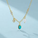 Collier Argent Turquoise Perle – Bijou Protection et Méditation - Biloria
