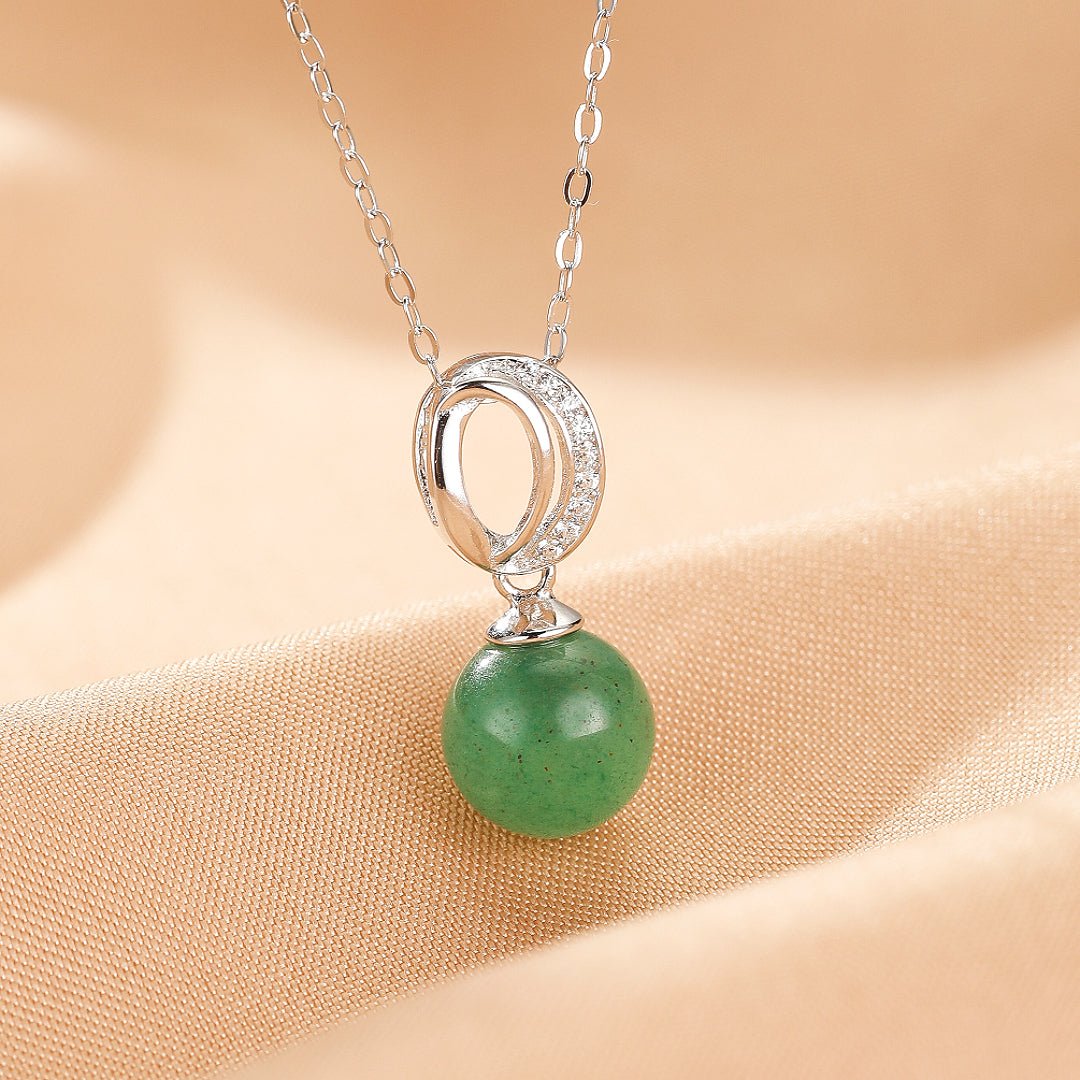 Collier Aventurine en Argent 925 – Goutte d'Harmonie - Biloria