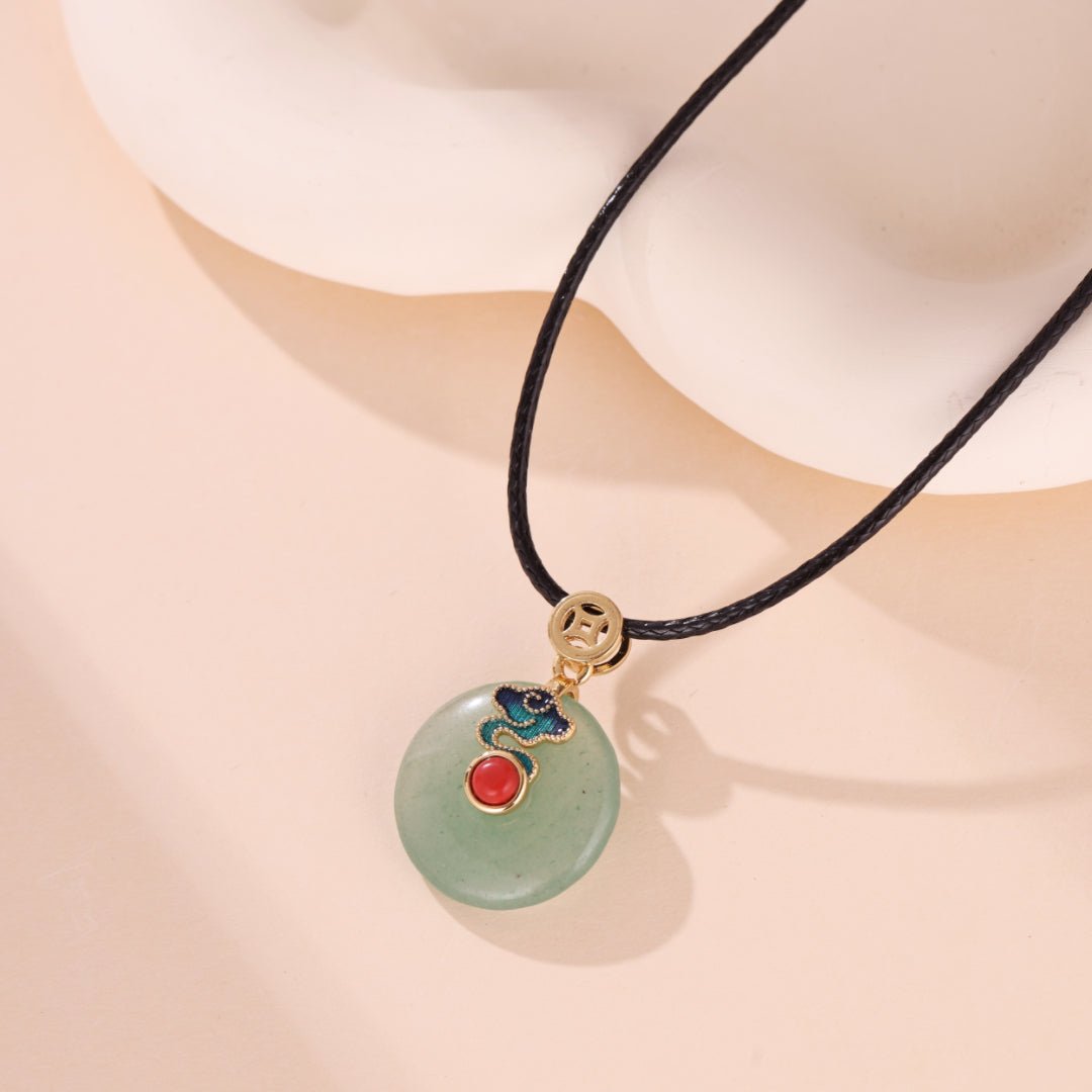 Collier Aventurine Nuage Céleste Plaqué Or – Bijou Harmonie et Chance - Biloria