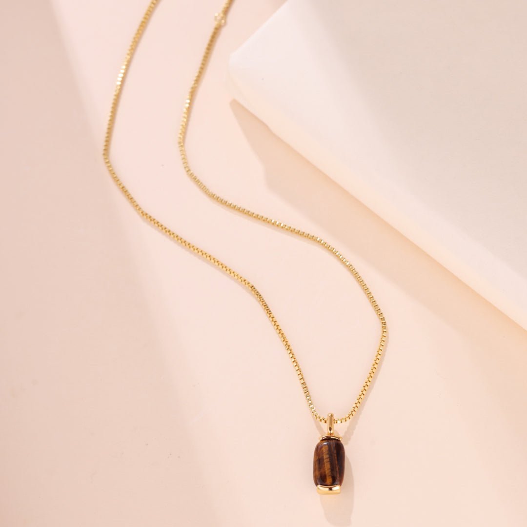 Collier Aventurine ou Œil de Tigre – Sérénité et Protection - Biloria