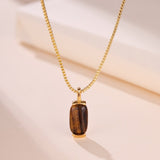 Collier Aventurine ou Œil de Tigre – Sérénité et Protection - Biloria