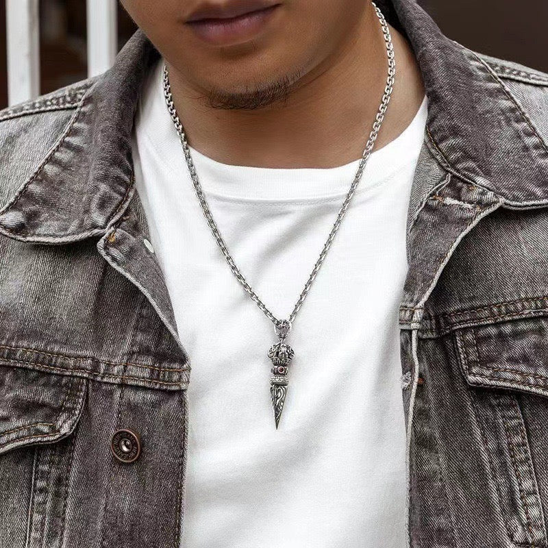 Collier Balise du Brave en Argent S925 pour Homme - Biloria