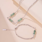 Collier Bambou Aventurine Argent 925 – Cadeau Douceur et Harmonie - Biloria