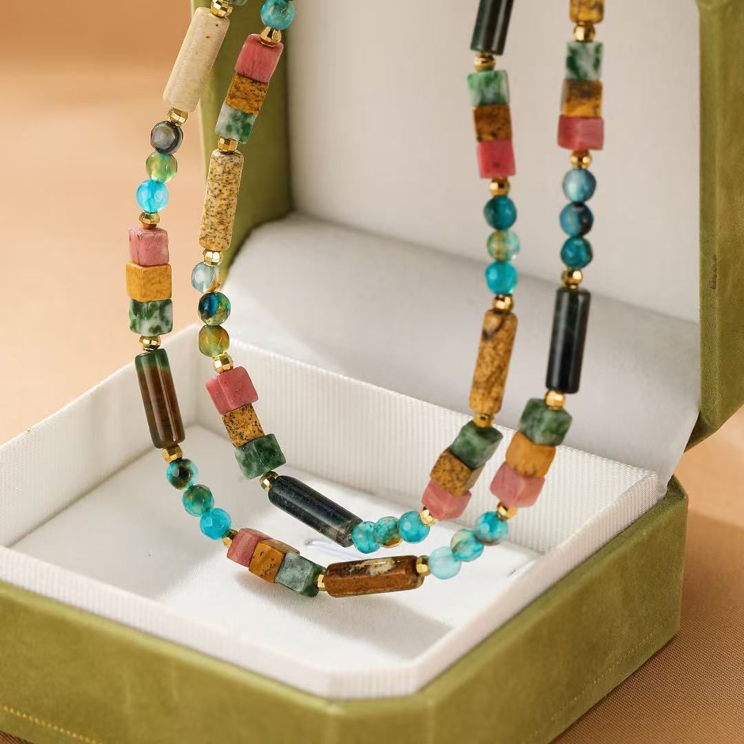 Collier Bohème Esprit Nomade en Pierres Naturelles - Biloria
