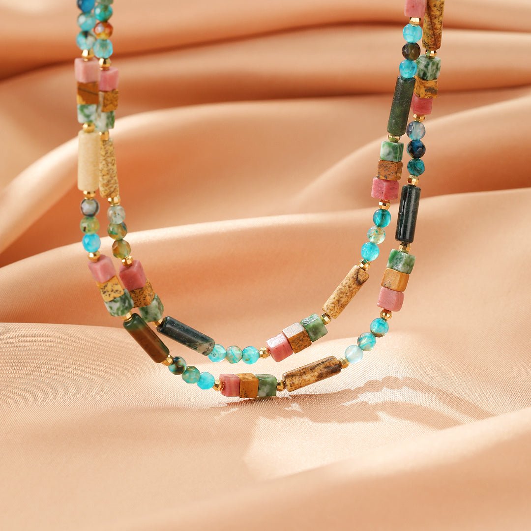 Collier Bohème Esprit Nomade en Pierres Naturelles - Biloria