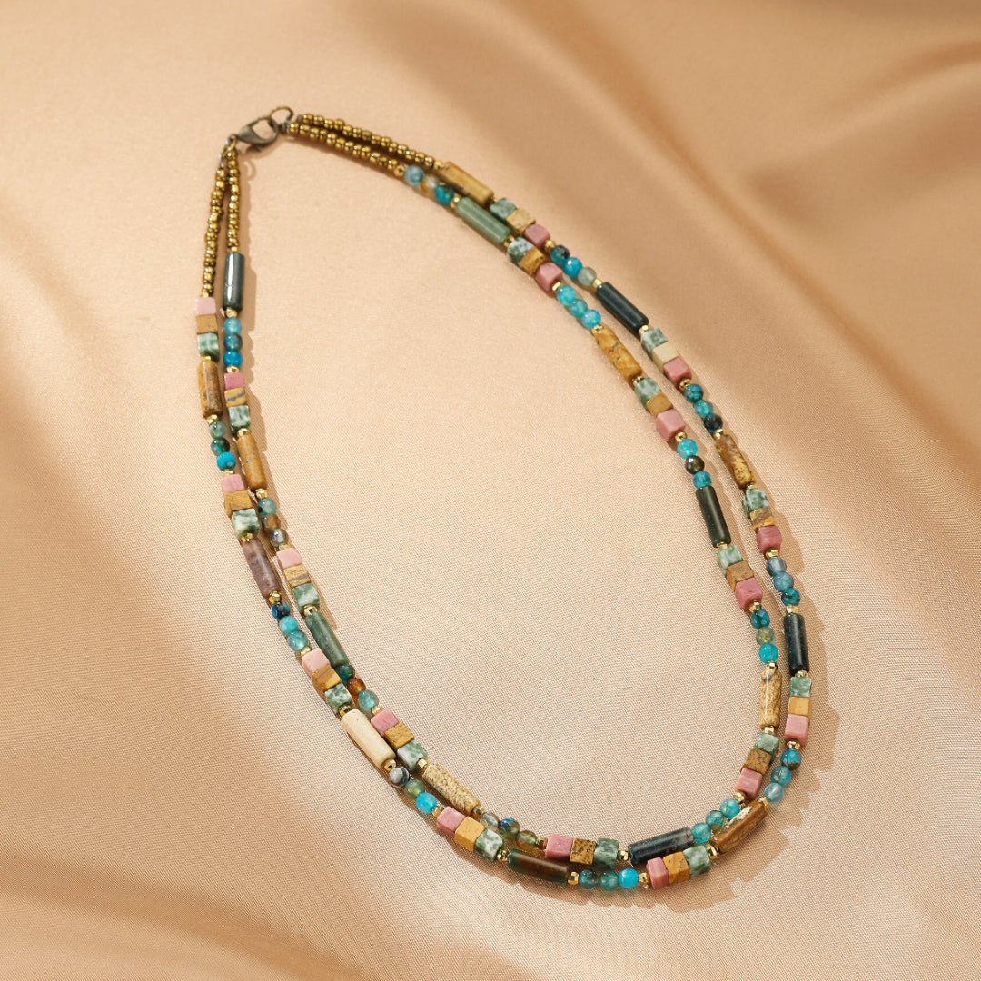 Collier Bohème Esprit Nomade en Pierres Naturelles - Biloria