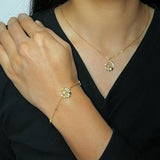 Collier Cheval et Lune Argent Plaqué Or 18K Pendentif Symbolique - Biloria