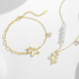 Collier Cheval Liberté Étoilée – Argent Plaqué Or - Biloria