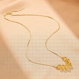 Collier Citrine Courbe Lumineuse Argent Plaqué Or - Biloria