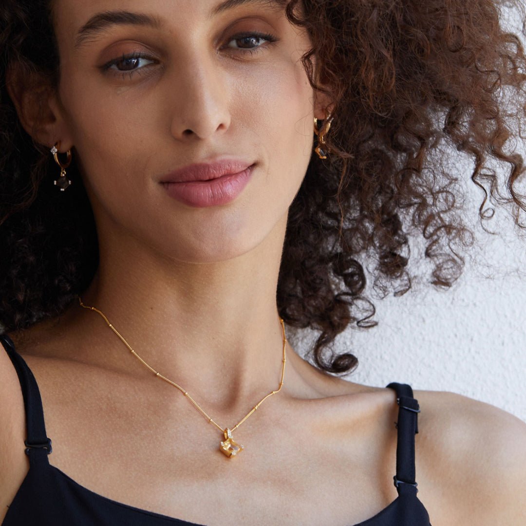 Collier Citrine Plaqué Or – Bijou Élégant pour Cadeau - Biloria
