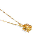 Collier Citrine Rayon de Miel en Argent Plaqué Or - Biloria