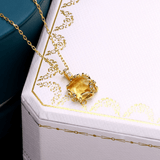Collier Citrine Rayon de Miel en Argent Plaqué Or - Biloria
