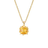 Collier Citrine Rayon de Miel en Argent Plaqué Or - Biloria