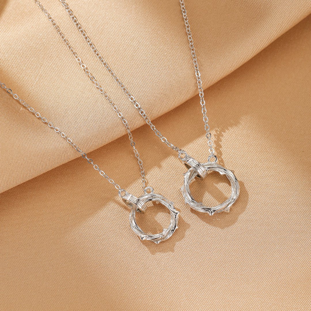 Collier Couple Lien Brut Argent 925 - Biloria