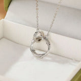 Collier Couple Lien Brut Argent 925 - Biloria