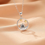 Collier Couple Soleil et Lune Étoilés en Argent 925 - Biloria