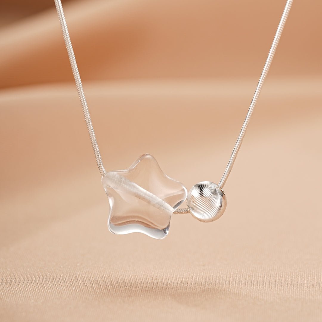 Collier Cristal de Roche Argent 925 – Purification et Clarté - Biloria