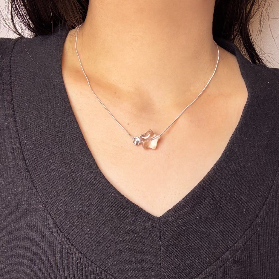Collier Cristal de Roche Argent 925 – Purification et Clarté - Biloria