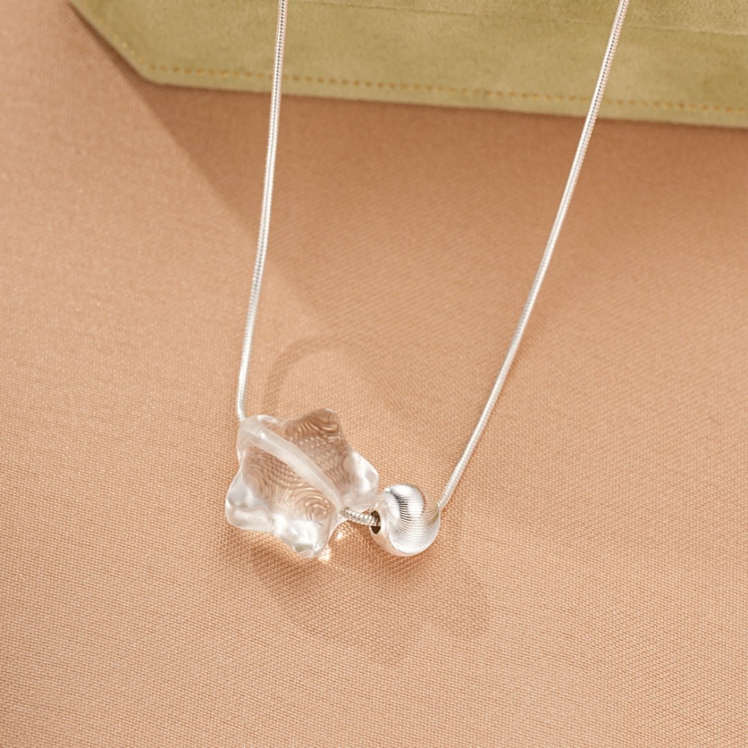 Collier Cristal de Roche Argent 925 – Purification et Clarté - Biloria