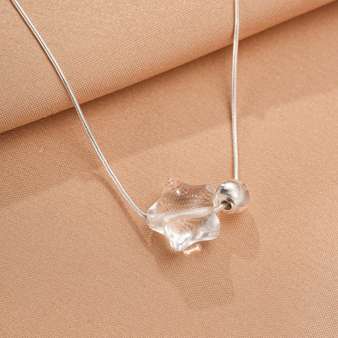 Collier Cristal de Roche Argent 925 – Purification et Clarté - Biloria