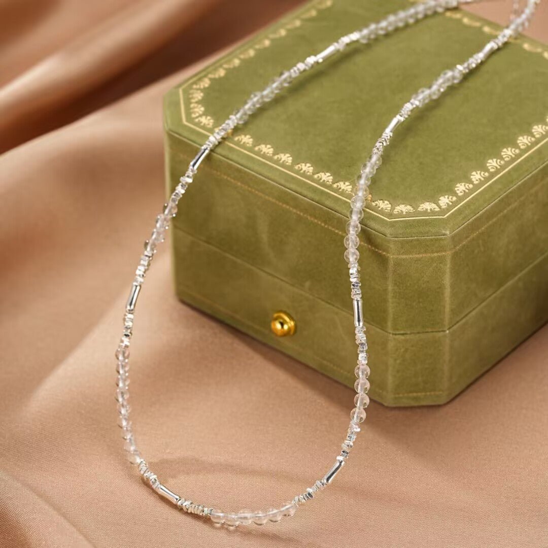 Collier Cristal de Roche et Argent 925 - Bijou Lumière - Biloria