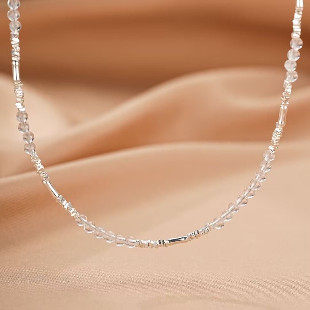 Collier Cristal de Roche et Argent 925 - Bijou Lumière - Biloria