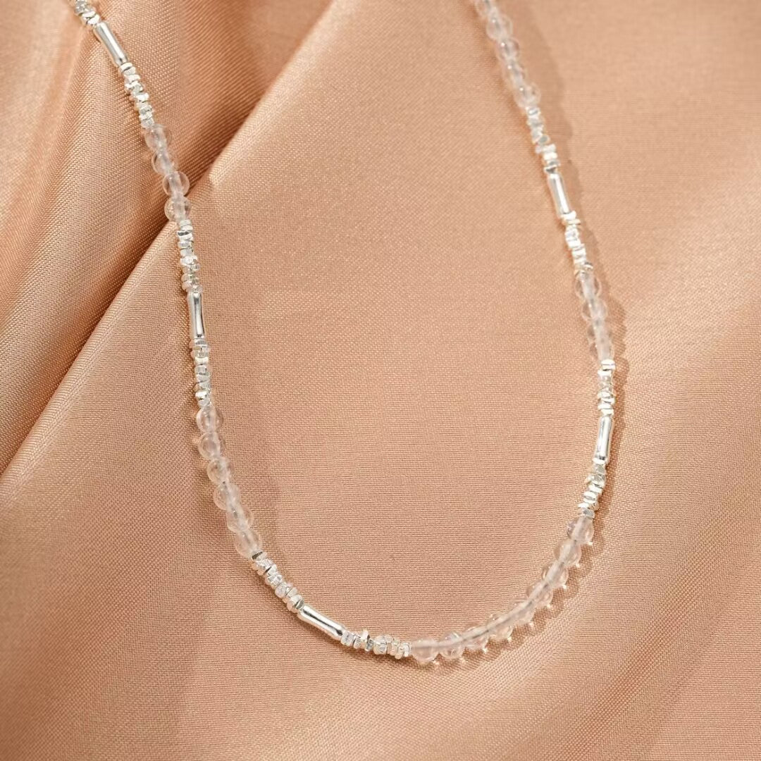 Collier Cristal de Roche et Argent 925 - Bijou Lumière - Biloria
