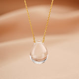 Collier Cristal de Roche Goutte Argent 925 – Bijou Lumière Pure - Biloria