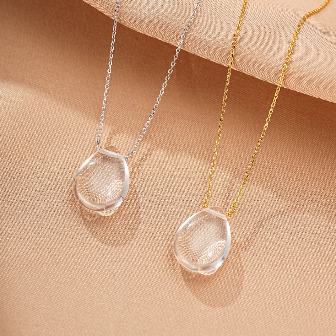 Collier Cristal de Roche Goutte Argent 925 – Bijou Lumière Pure - Biloria