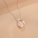 Collier Cristal de Roche Goutte Argent 925 – Bijou Lumière Pure - Biloria