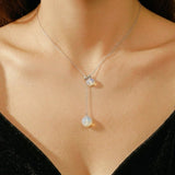 Collier Cristal de Roche Goutte Lumineuse Argent - Biloria