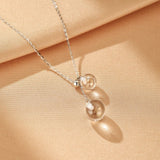 Collier Cristal de Roche Goutte Lumineuse Argent - Biloria