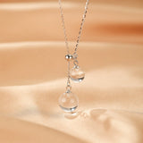 Collier Cristal de Roche Goutte Lumineuse Argent - Biloria