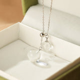 Collier Cristal de Roche Goutte Lumineuse Argent - Biloria
