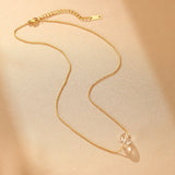 Collier Cristal de Roche Pendentif Acier Inoxydable - Biloria